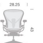 size b of the herman miller aeron chair