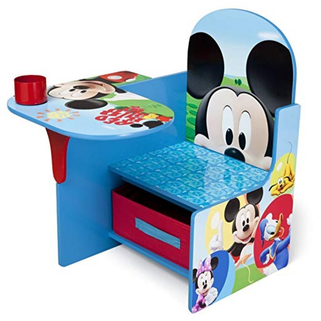 mickey mouse desk with storage bin desk and chair set