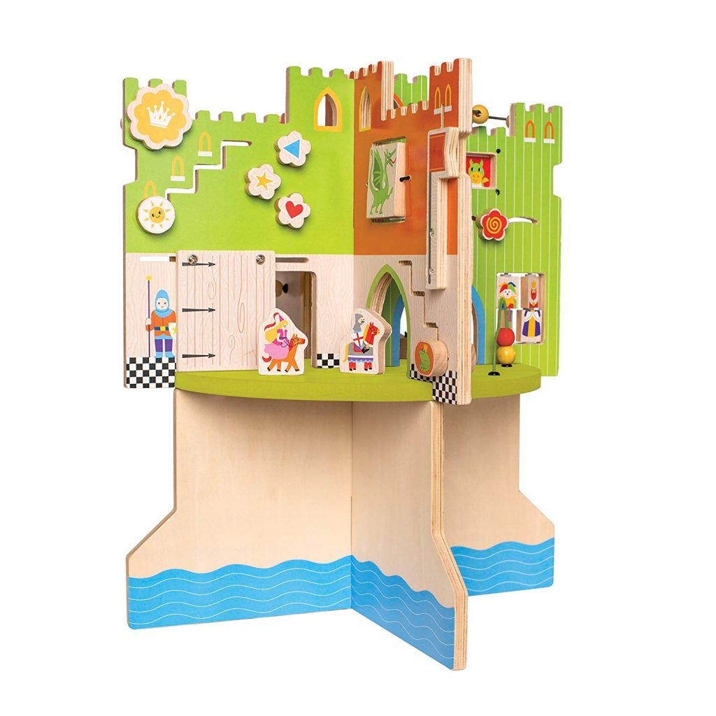 wooden toy storybook castle children's play area