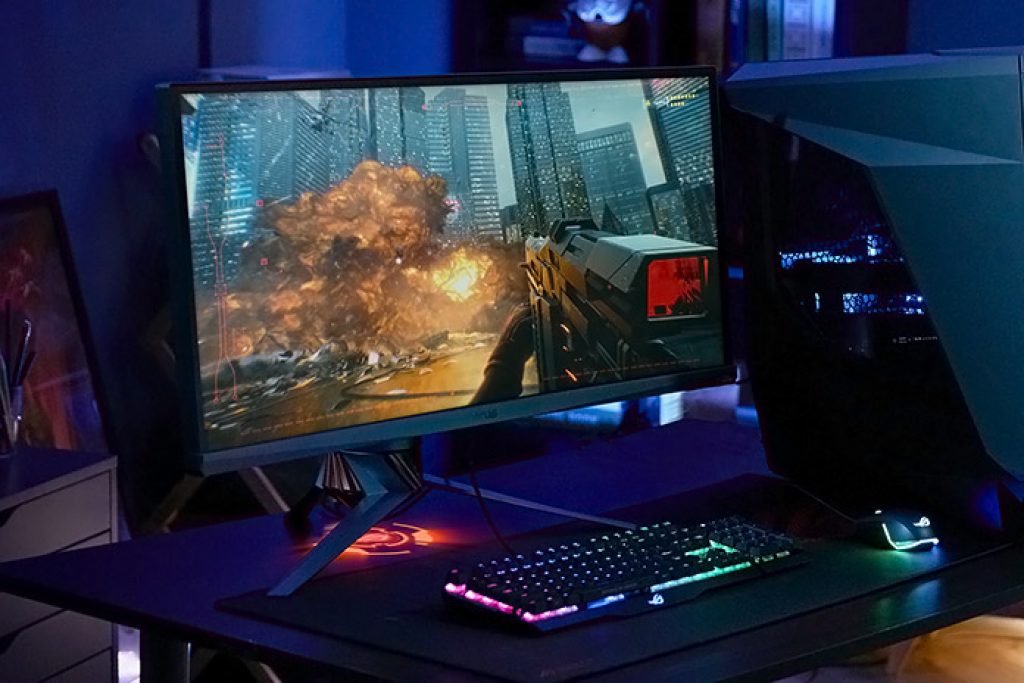 gaming monitor set up