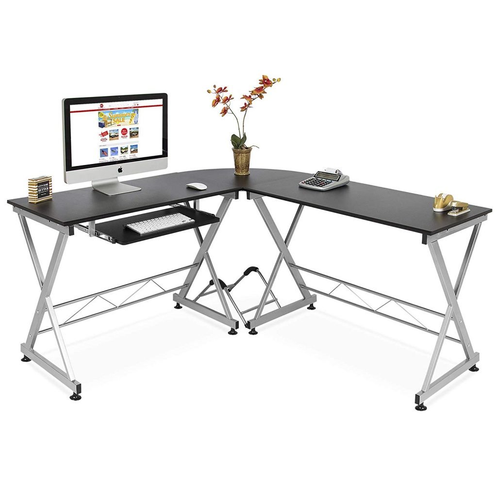 budget friendly l shape home office desk