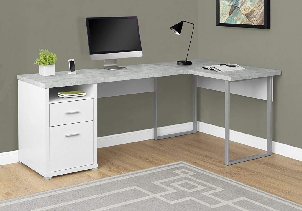 contemporary l shape home office desk