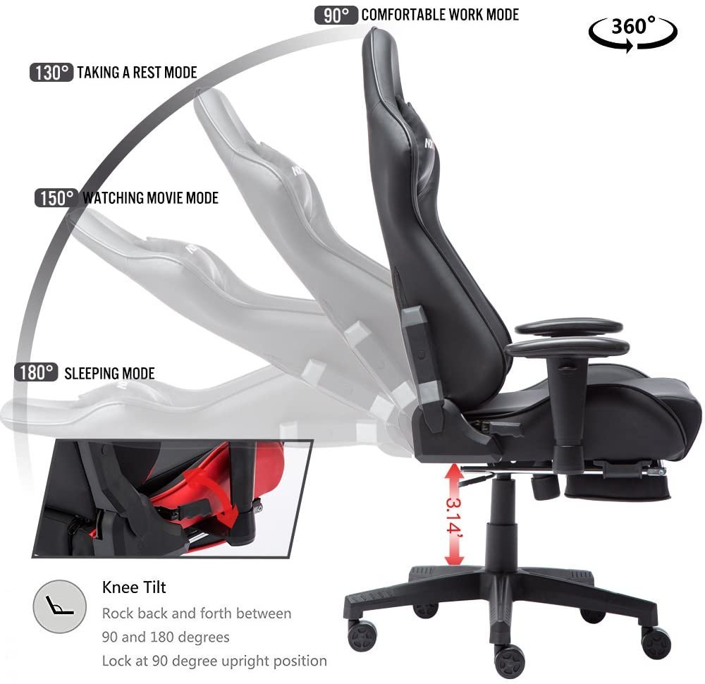 nokaxus gaming lounge reclining product details