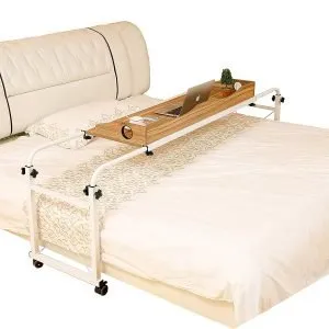 unicoo large adjustable overbed computer table