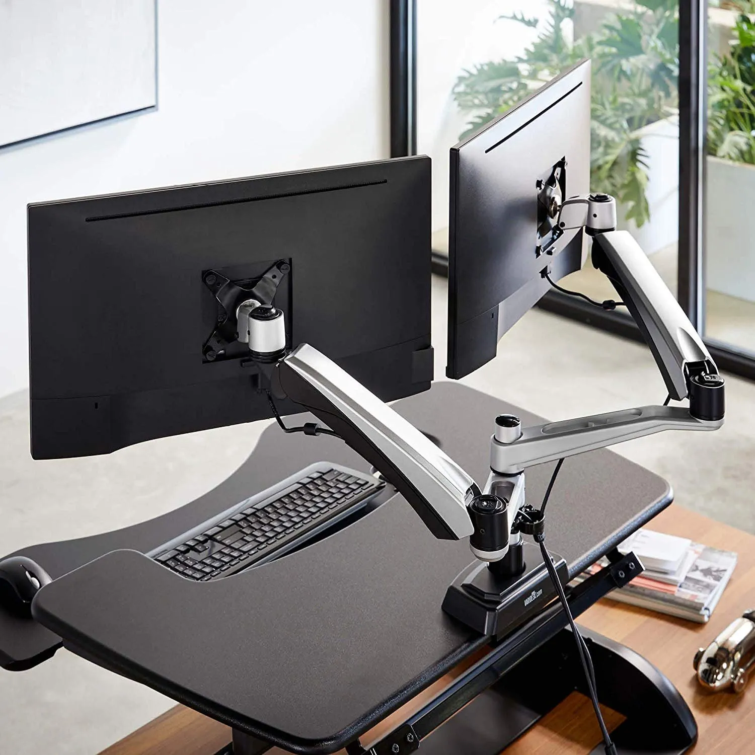 premium dual monitor arms varidesk