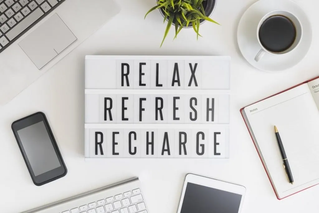 relax and take a break from working at home