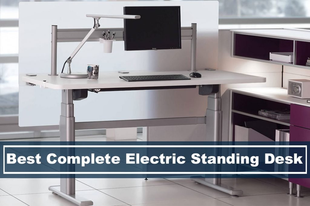 electric stand up desk with monitor arm