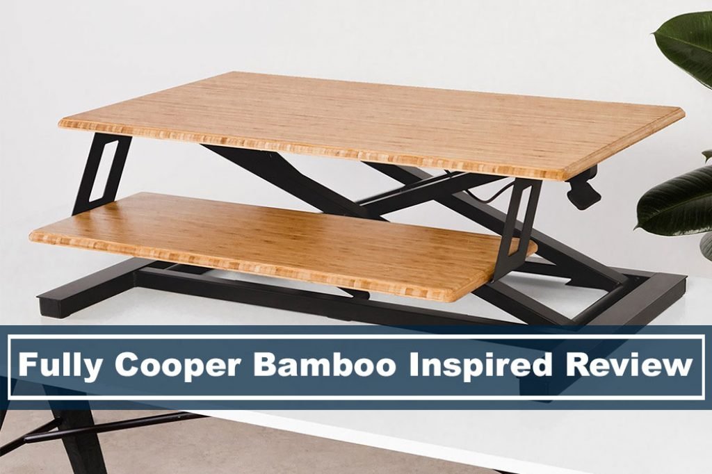 fully cooper bamboo stand up desk converter review